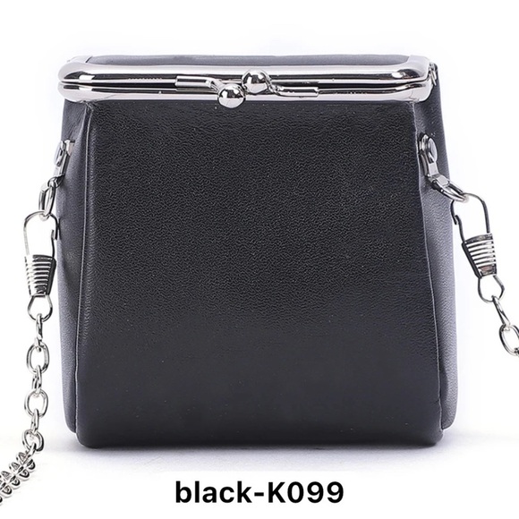 Genuine leather brown coin purse change crossbody bag small - Picture 3 of 10